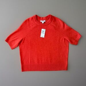NWT ON-34th Short Sleeve Sweater Top Orange Womens Medium
